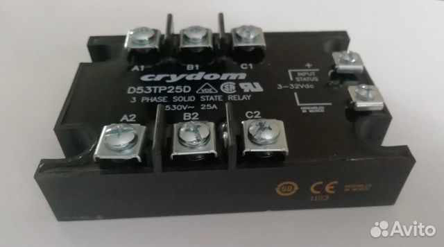 Трехфазное реле crydom D53TP25D и др. п/п приборы