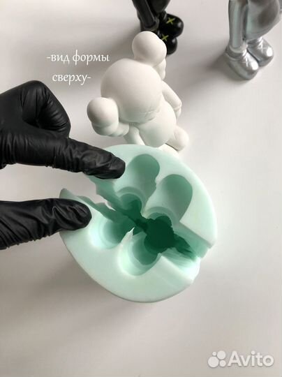 Силиконовая форма для гипса бетона смолы Kaws