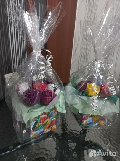 Букет из мыльных роз