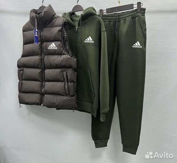 Костюм adidas на флисе мужской