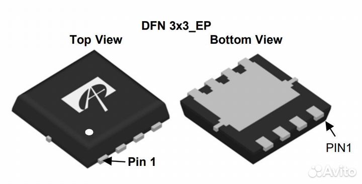 Микросхема aonr21307 P-Channel MOSFET 30V 24A DFN