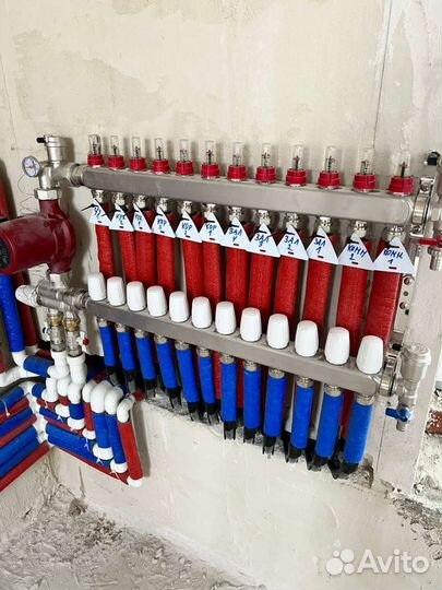 Монтаж систем отопления водоснабжения установка