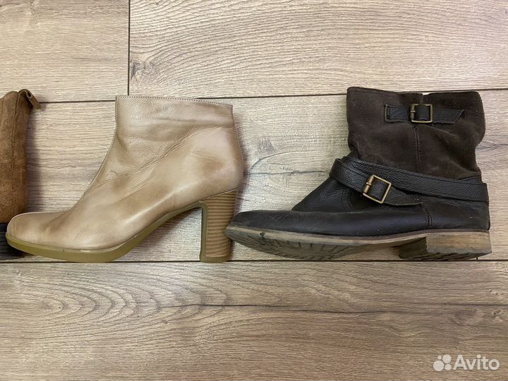 Ботинки женские кожаные и замшевые 39-40 размер
