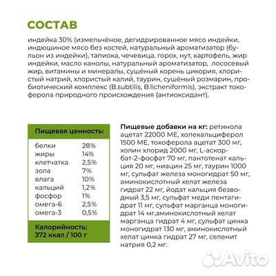 Сухой корм для щенков и собак GO kitchen индейка 1