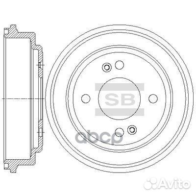 Барабан тормозной Hyundai Getz 1.1-1.6 02 sd1078
