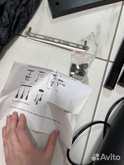 Светильник подвесной новый тройной