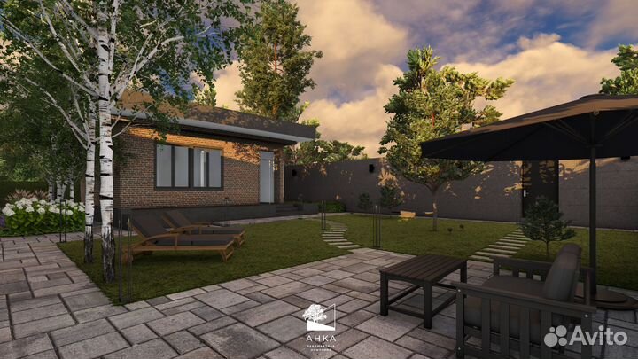 Ландшафтный проект участка 3D