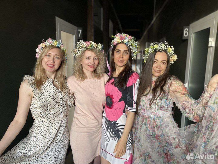 Ободки из живых цветов