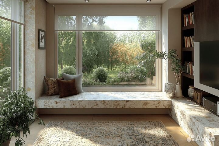 Подоконник из камня. Расчёт