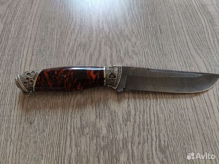 Нож Туристический дамаск