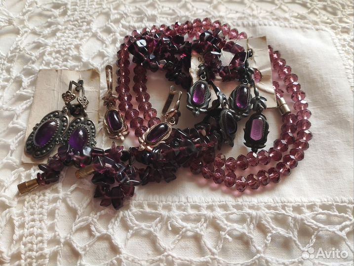 Бусы Серебро комплект СССР