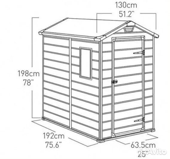 Хозблок Keter Manor (площадь 2,5 кв.м)