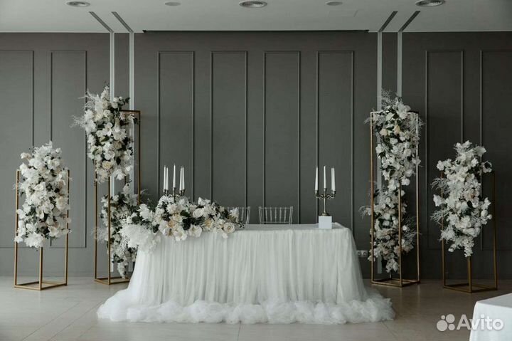 Оформление свадьбы, банкетного зала, президиума
