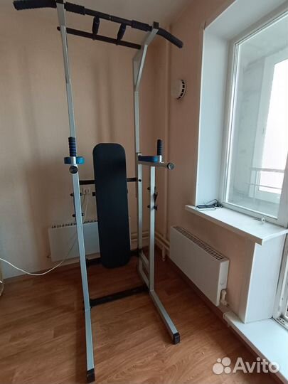 Турник 3 в 1 напольный со скамьей