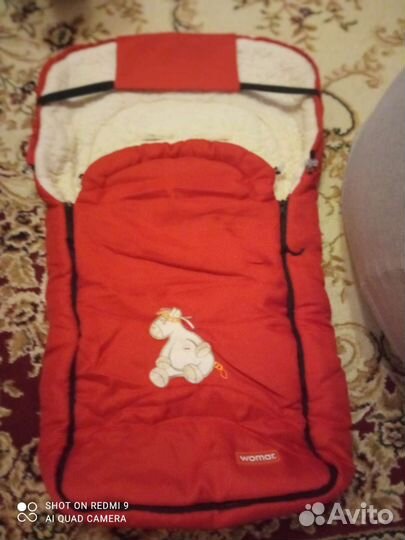 Конверт зимний на овчине в коляску