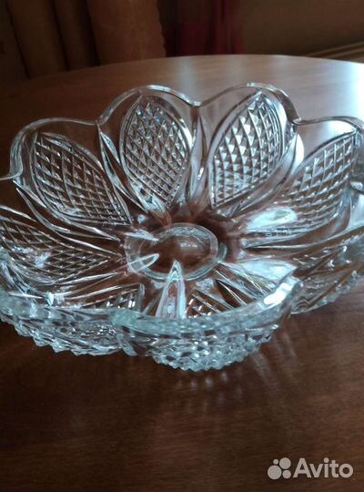 Ваза хрусталь для фруктов СССР