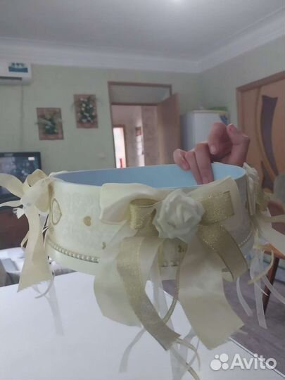 Свадебные аксессуары: шкатулка, бокалы, сито