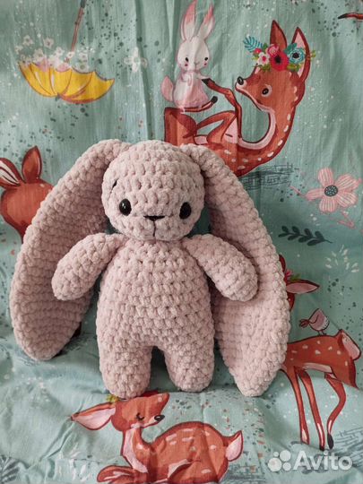 Мягкая игрушка Заяц Плюшевый Вязаный