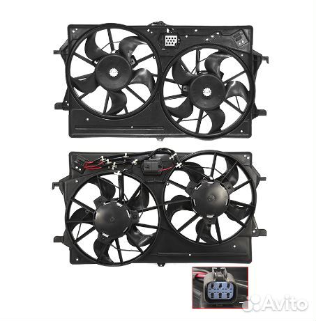 Диффузор вентилятор Форд Фокус 1 с кондиционером