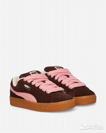 Кеды puma suede xl burgundy pink