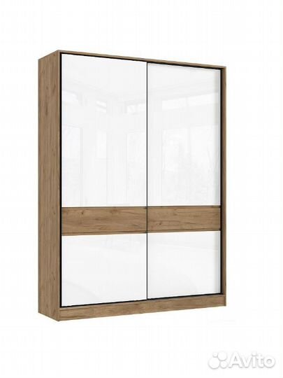 Шкаф-купе Роджина дуб крафт / белый глянец