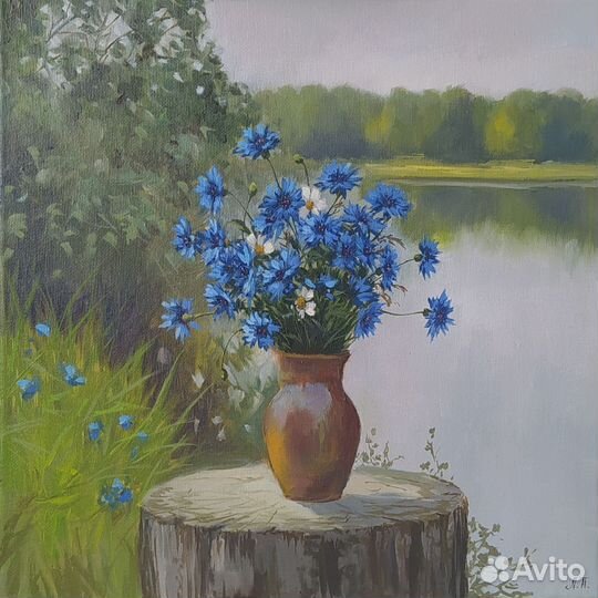 Картина маслом цветы