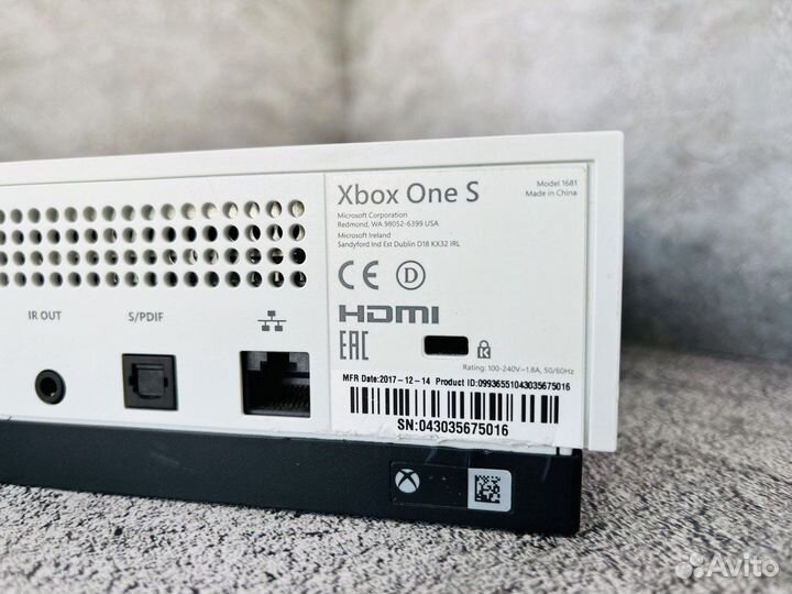 Игровая приставка xbox One S 1TB (Б/У, без коробки