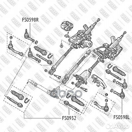 Наконечник рулевой тяги FS0598R fixar