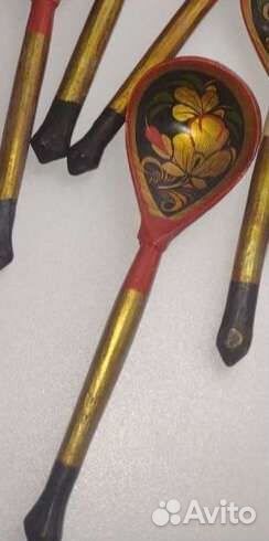 Деревянные ложки хохлома СССР