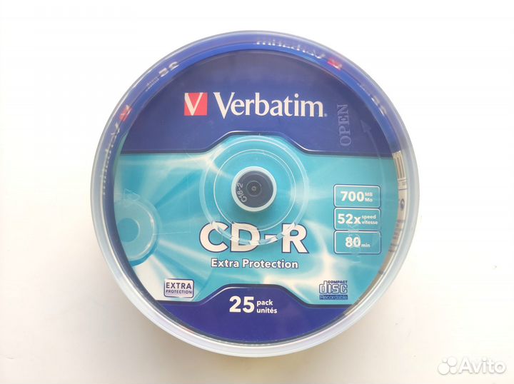 Оптические диски сd-R Verbatim 25 шт