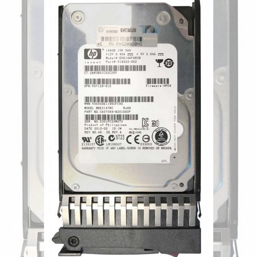 [EH0146FARUB] Жесткий Диск Hp 146gb Sas 2,5" Hdd Eh0146farub