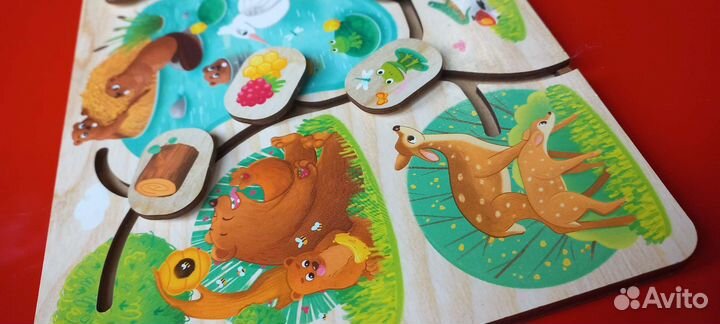 Игрушки пакетом из дерева состояние отличное