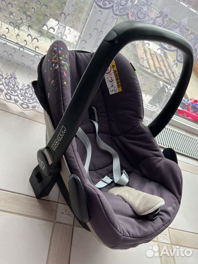 Автолюлька maxi cosi pebble с адаптерами