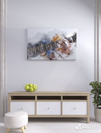 Картина на холсте Гитара и рука