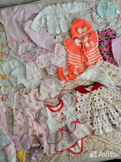 Одежда на девочку 50-56-62 пакетом