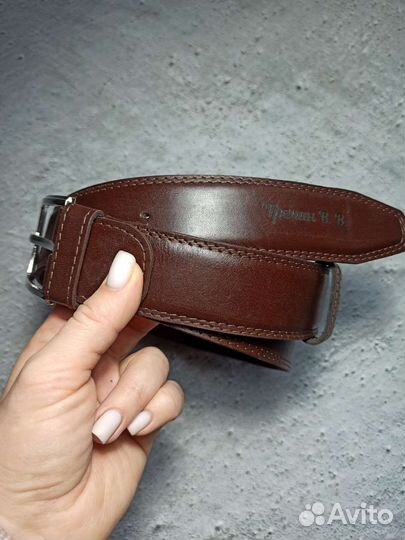 Кожаный ремень с именной Гравировкой