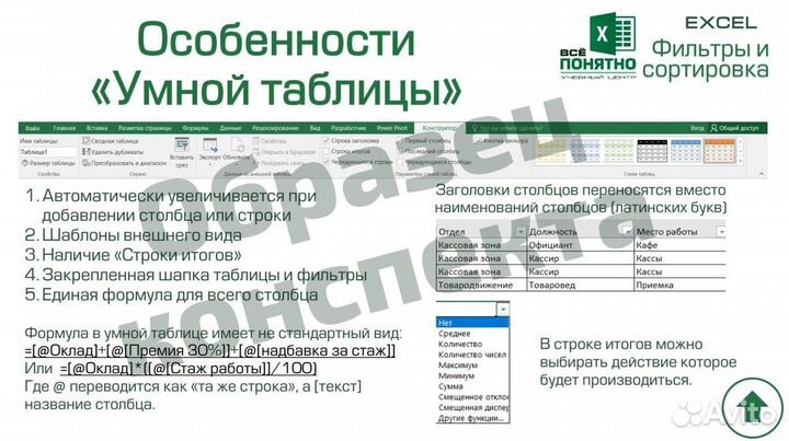 Персональное обучение Excel