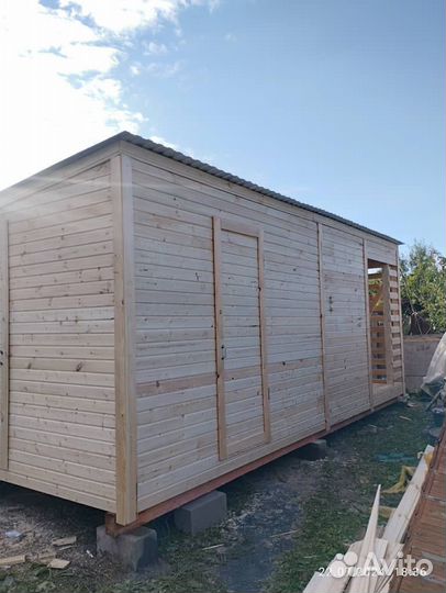 Бытовки хозблоки с дровником 6на3