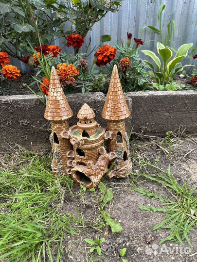 Декор для аквариума, замок для аквариума