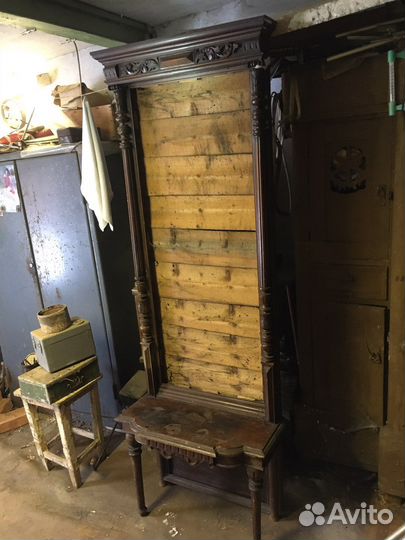 Зеркало старинное антикварное из дерева