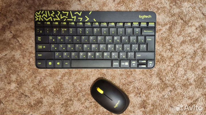 Беспроводная клавиатура и мышь logitech