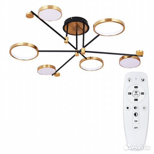 Люстра потолочная arte lamp Holly LED 60Вт золото