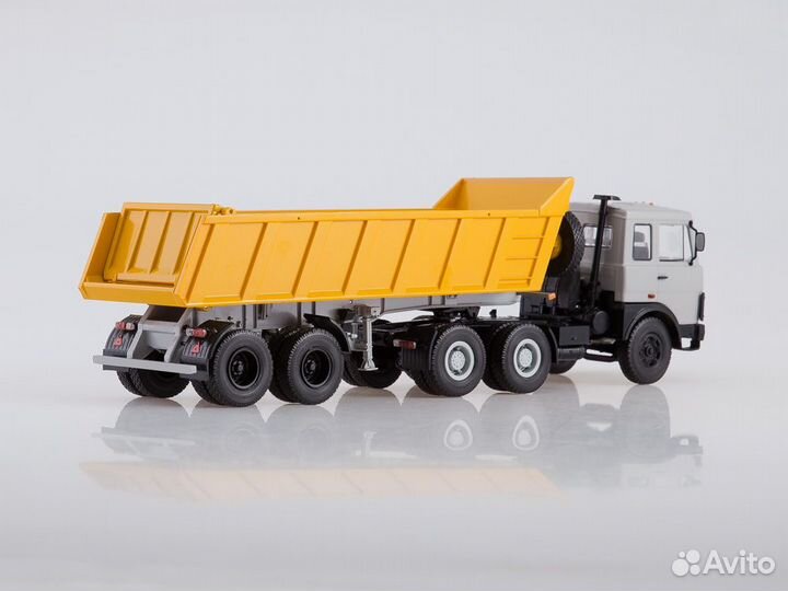 1:43 Масштабная модель маз-6422 (ранний) с самосвальным полуприцепом маз-9506-20