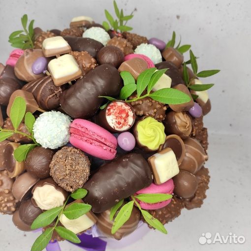 Сладкий букет из конфет, шоколадный букет