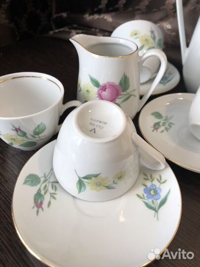 Сервиз кофейный фарфор из ГДР, 1970-х