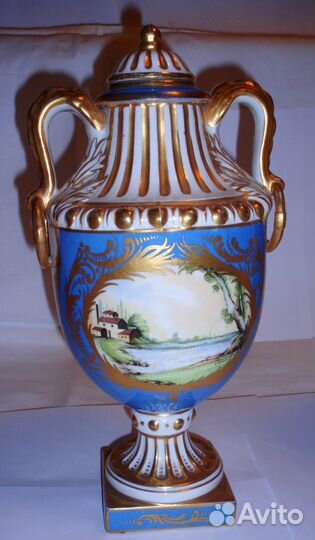 Вазы фарфор севр 19-й век, парные, Франция