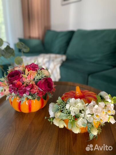 Осенние композиции в тыквах