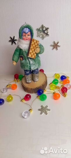 Ватные елочные игрушки