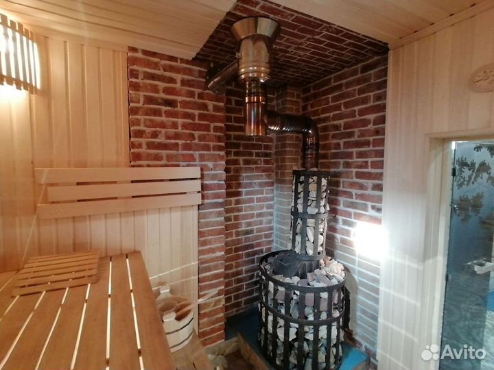 Семейная русская баня на дровах