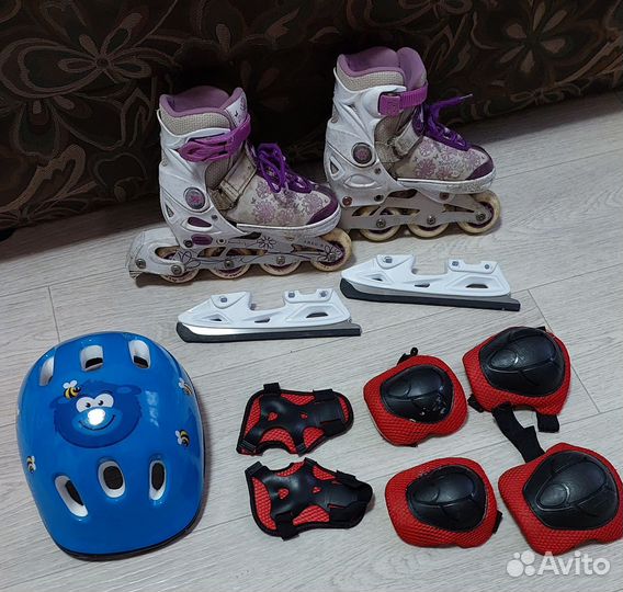 Роликовые коньки детские раздвижные